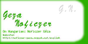 geza noficzer business card